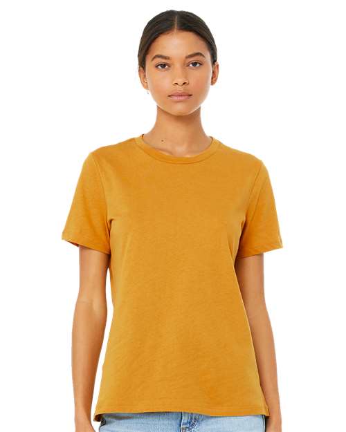 Women’s Relaxed Fit Heather CVC Tee - Heather Mustard -   -