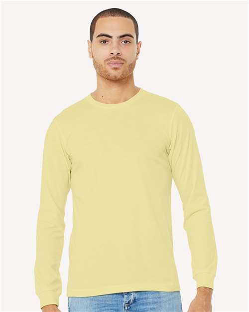 Heather CVC Long Sleeve Tee - Heather French Vanilla -   -