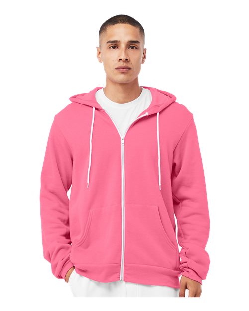 Sponge Fleece Full-Zip Hoodie - Heather Charity Pink -   -