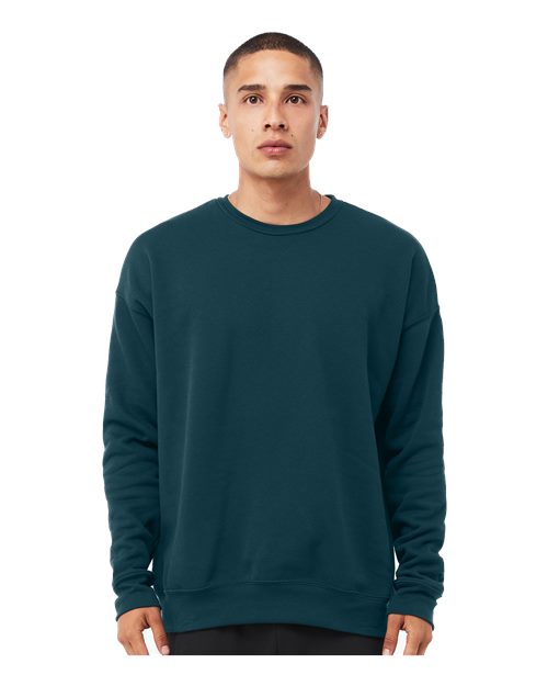 Sponge Fleece Drop Shoulder Crewneck Sweatshirt - Atlantic -   -