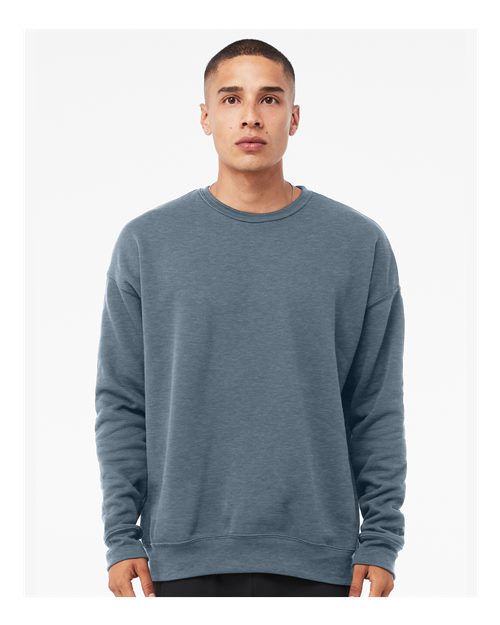 Sponge Fleece Drop Shoulder Crewneck Sweatshirt - Heather Slate -   -
