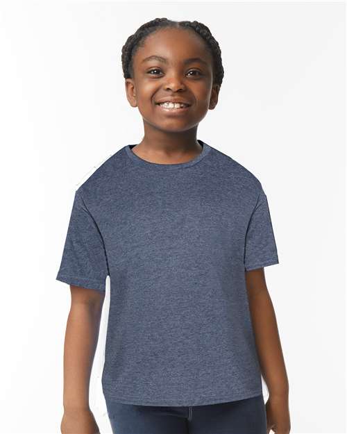Softstyle® Youth T-Shirt - Heather Navy -   -