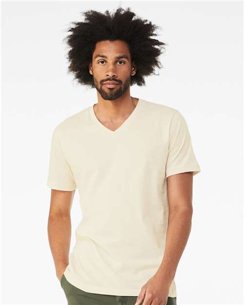 Jersey V-Neck Tee - Natural -   -