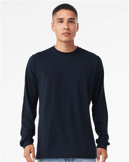 Triblend Long Sleeve Tee - Solid Navy Triblend -   -