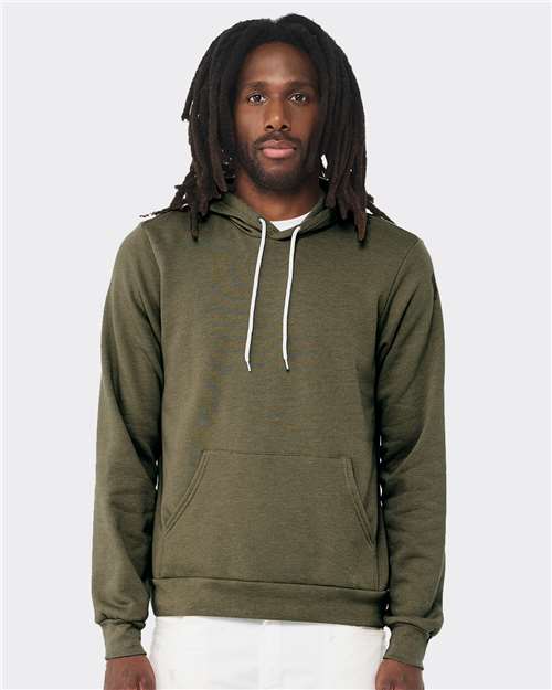 Sponge Fleece Hoodie - Heather Olive -   -