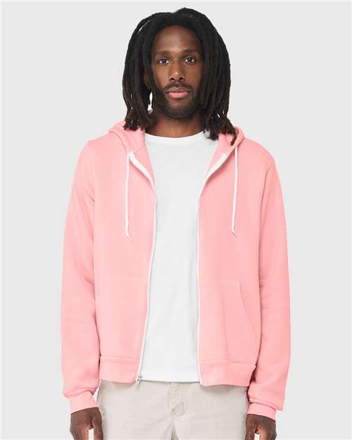 Sponge Fleece Full-Zip Hoodie - Pink -   -
