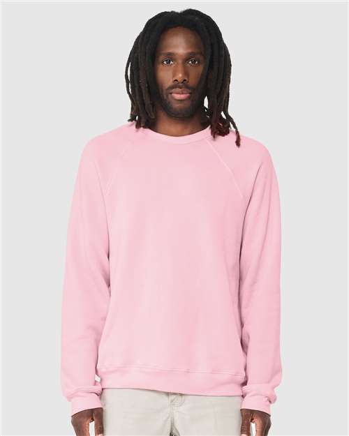 Sponge Fleece Raglan Crewneck Sweatshirt - Pink -   -