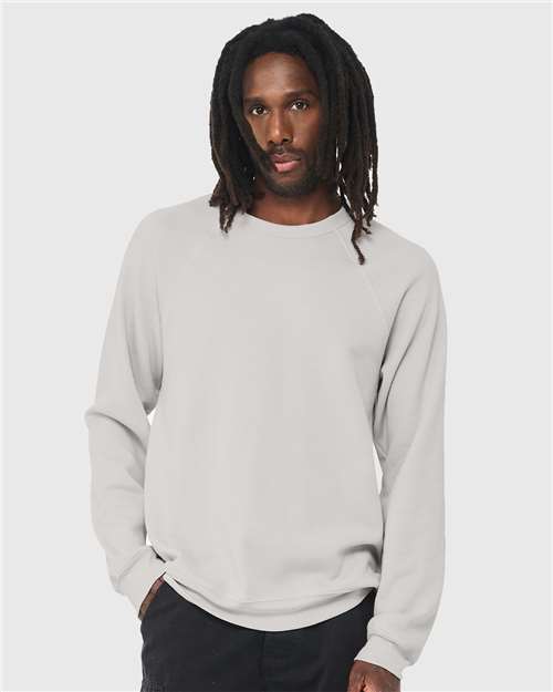 Sponge Fleece Raglan Crewneck Sweatshirt - Silver -   -