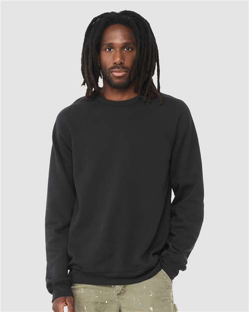 Sponge Fleece Raglan Crewneck Sweatshirt - Vintage Black -   -