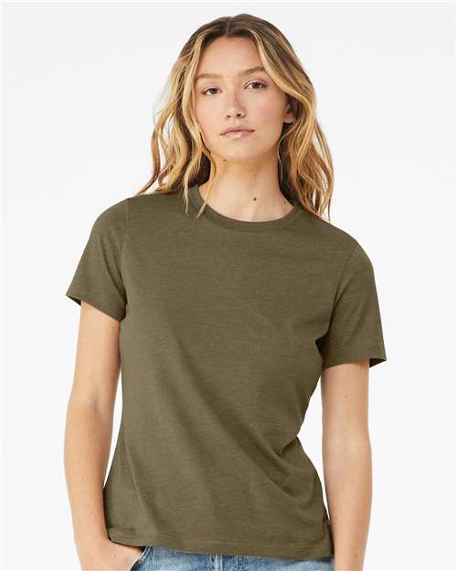 Women’s Relaxed Fit Heather CVC Tee - Heather Olive -   -