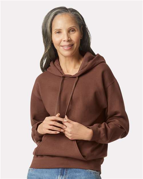 Softstyle® Midweight Hooded Sweatshirt - Cocoa -   -