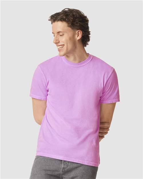 Garment-Dyed Heavyweight T-Shirt - Neon Violet -   -