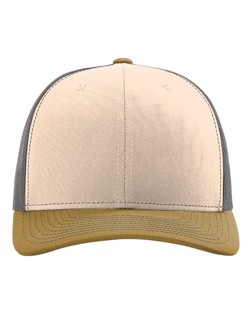Snapback Trucker Cap - Mink Beige/ Charcoal/ Amber Gold -   -