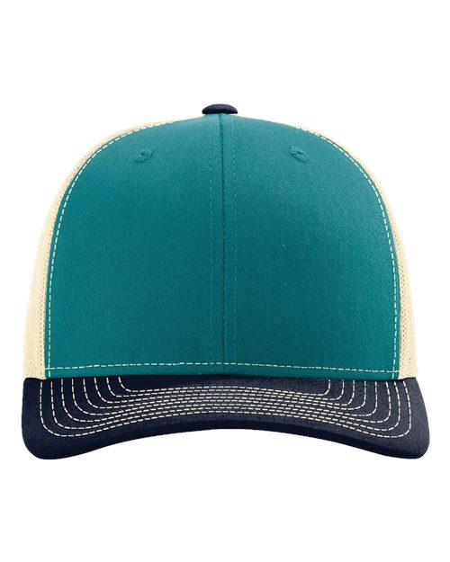 Snapback Trucker Cap - Blue Teal/ Birch/ Navy -   -