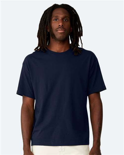 6 oz. Heavyweight Tee - Navy -   -