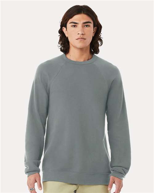 Sponge Fleece Raglan Crewneck Sweatshirt - Blue Storm -   -