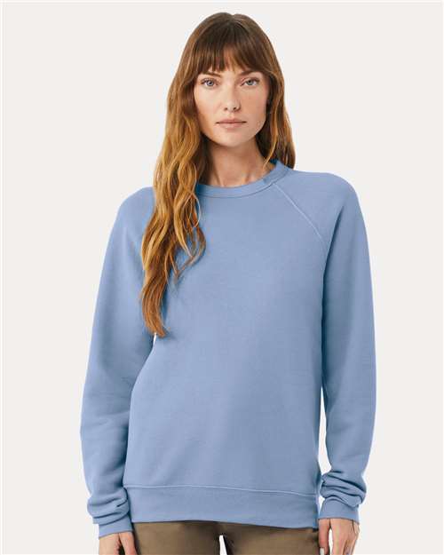 Sponge Fleece Raglan Crewneck Sweatshirt - Lavender Blue -   -