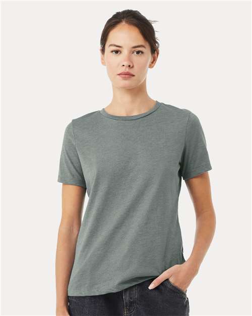 Women’s Relaxed Fit Heather CVC Tee - Heather Blue Storm -   -