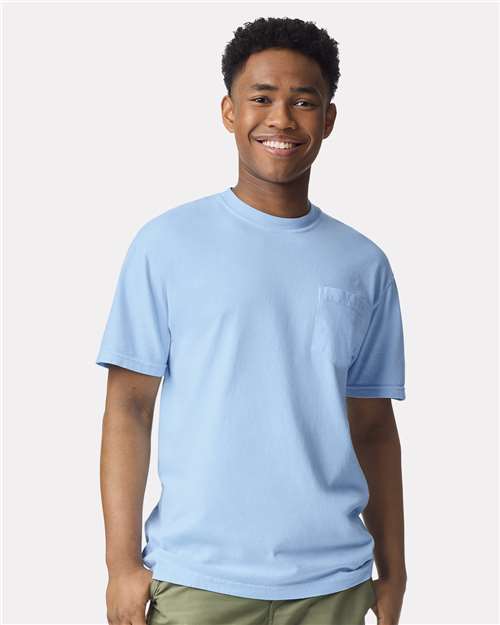 Garment-Dyed Heavyweight Pocket T-Shirt - Hydrangea -   -