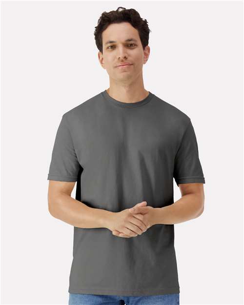 Light Cotton T-Shirt - Charcoal -   -