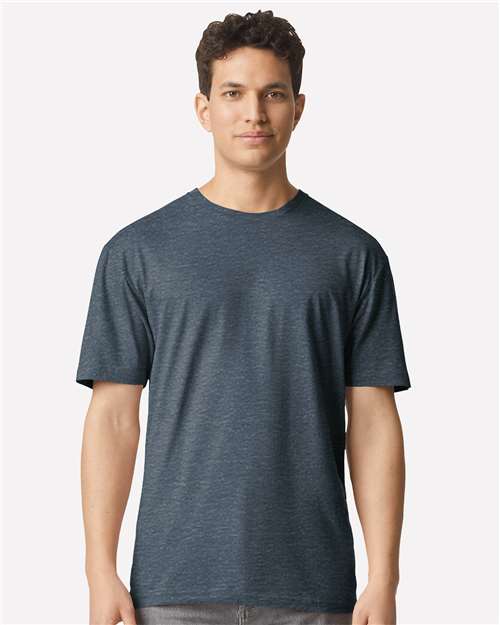 Light Cotton T-Shirt - Heather Navy -   -