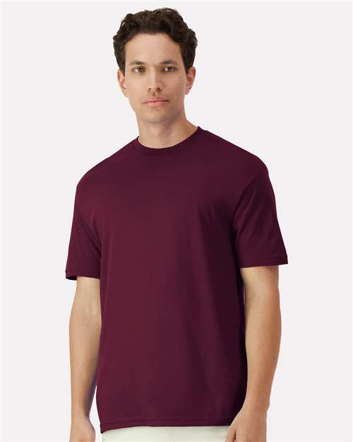 Light Cotton T-Shirt - Maroon -   -