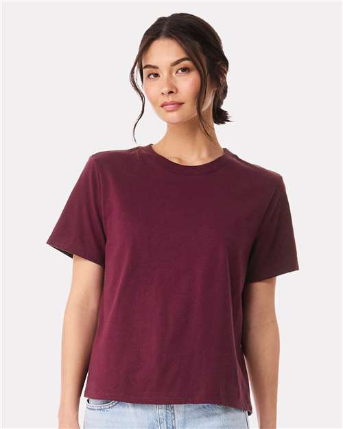 Women's 6 oz Heavyweight Tee - Maroon -   -