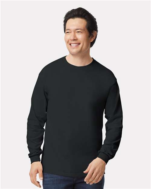 Ultra Cotton® Long Sleeve T-Shirt - Black -   -