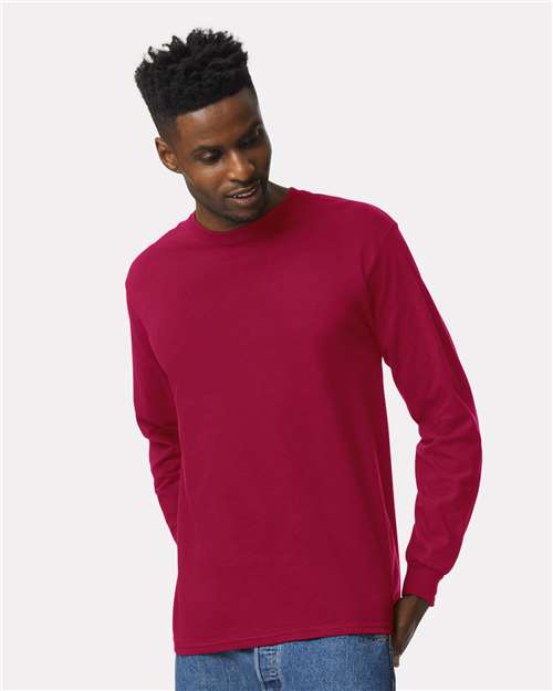Ultra Cotton® Long Sleeve T-Shirt - Cardinal Red -   -