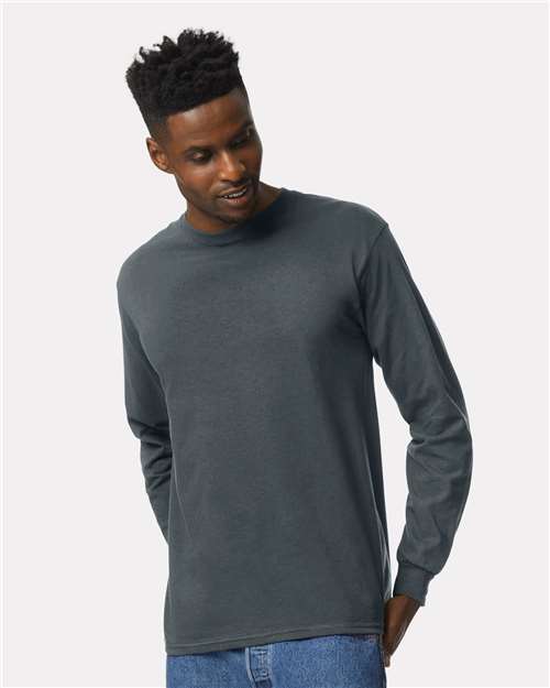 Ultra Cotton® Long Sleeve T-Shirt - Dark Heather -   -