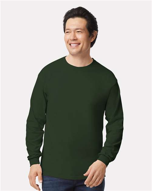 Ultra Cotton® Long Sleeve T-Shirt - Forest Green -   -