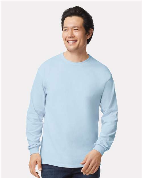 Ultra Cotton® Long Sleeve T-Shirt - Light Blue -   -