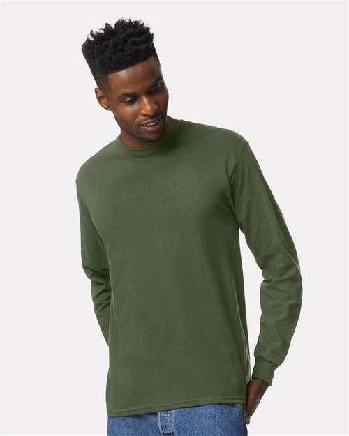 Ultra Cotton® Long Sleeve T-Shirt - Military Green -   -