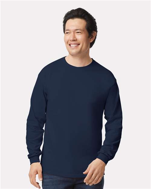 Ultra Cotton® Long Sleeve T-Shirt - Navy -   -