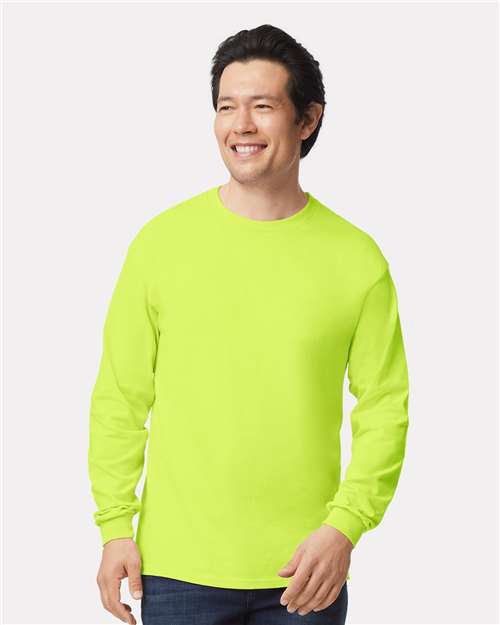 Ultra Cotton® Long Sleeve T-Shirt - Safety Green -   -
