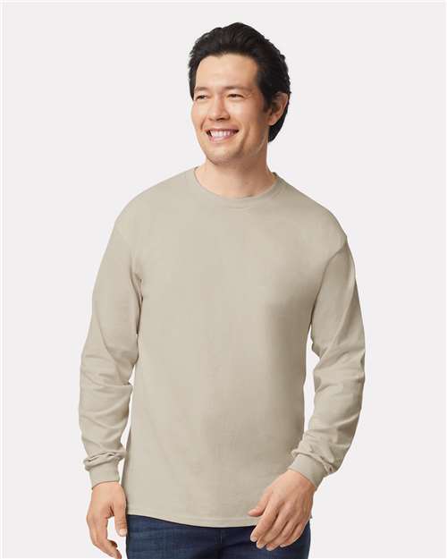 Ultra Cotton® Long Sleeve T-Shirt - Sand -   -
