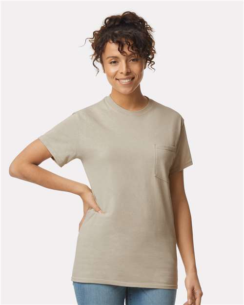 Ultra Cotton® Pocket T-Shirt - Sand -   -