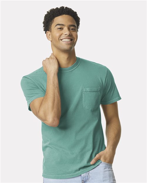 Garment-Dyed Heavyweight Pocket T-Shirt - Banana -   -