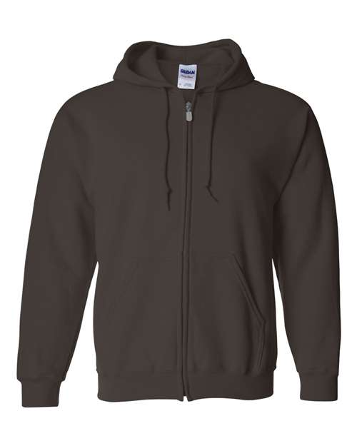 Heavy Blend™ Full-Zip Hooded Sweatshirt - Dark Chocolate -   -
