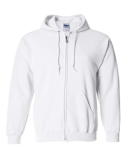 Heavy Blend™ Full-Zip Hooded Sweatshirt - White -   -
