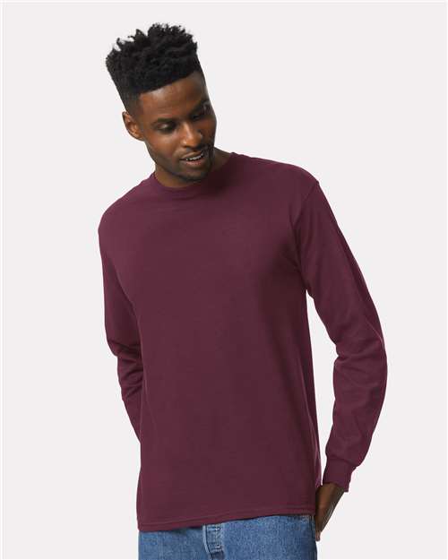 Ultra Cotton® Long Sleeve T-Shirt - Maroon -   -