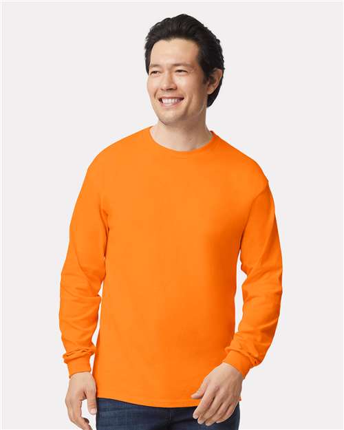 Ultra Cotton® Long Sleeve T-Shirt - Safety Orange -   -