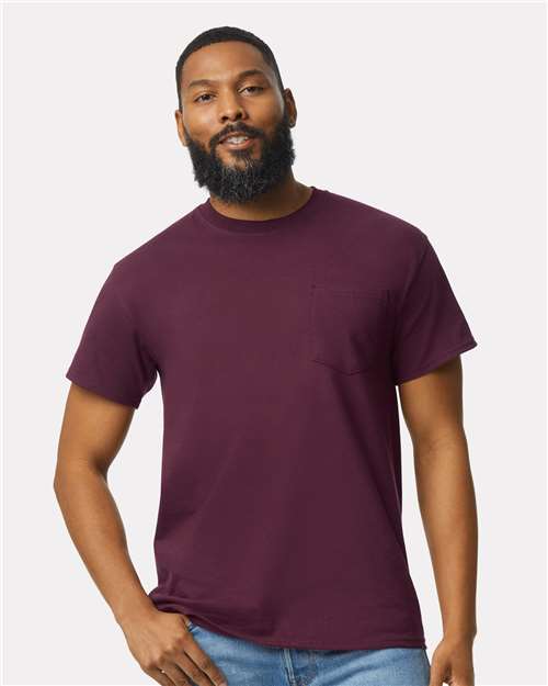 Ultra Cotton® Pocket T-Shirt - Maroon -   -