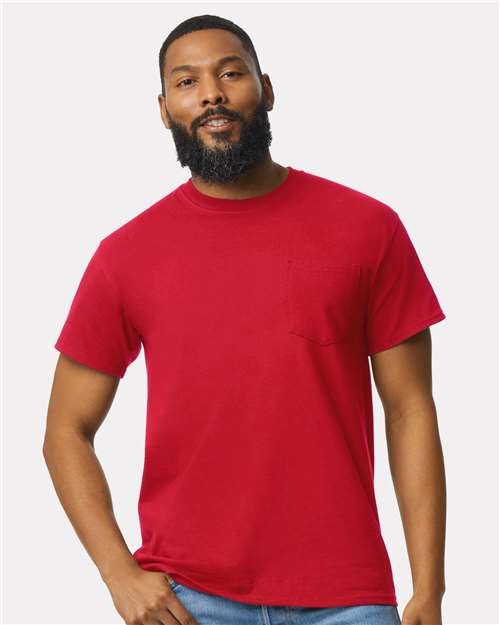 Ultra Cotton® Pocket T-Shirt - Red -   -