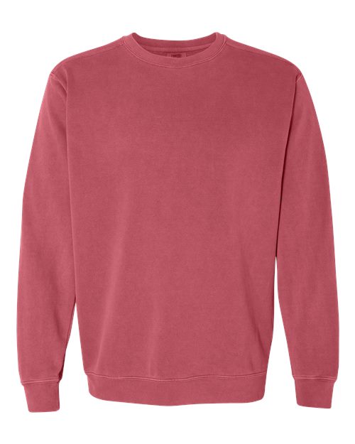 Garment-Dyed Sweatshirt - Crimson -   -