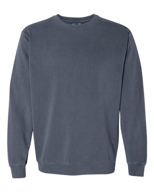 Garment-Dyed Sweatshirt - Denim -   -