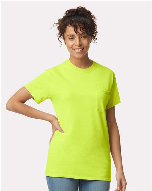 Ultra Cotton® Pocket T-Shirt - Safety Green -   -