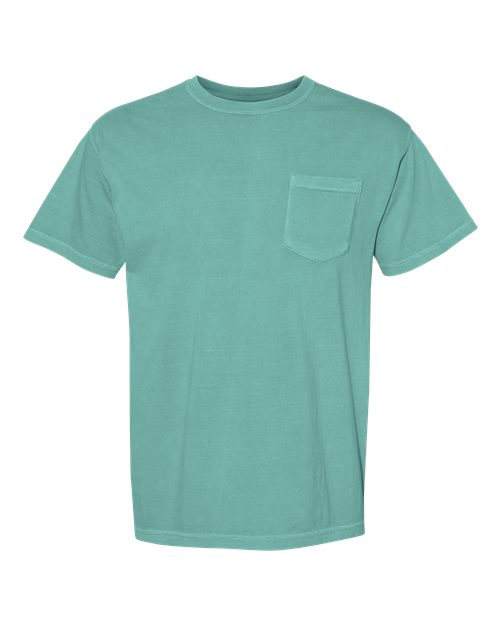 Garment-Dyed Heavyweight Pocket T-Shirt - Seafoam -   -