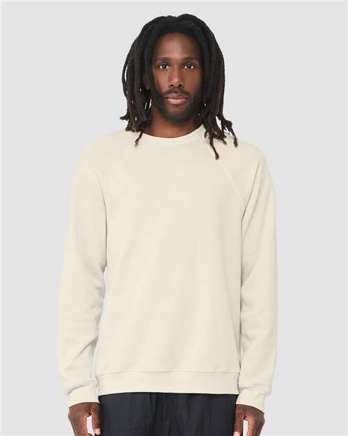 Sponge Fleece Raglan Crewneck Sweatshirt - Natural -   -