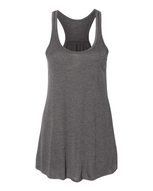 Women's Flowy Racerback Tank - Dark Grey Heather -   -